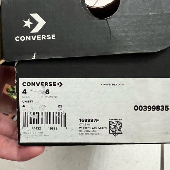 Converse High-Tops with Pink and Orange Accents - Picture 5 of 5